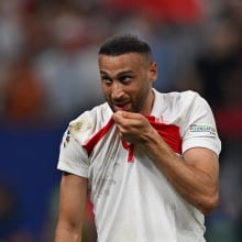 Cenk Tosun of Turkiye celebrates