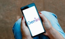 Google Gemini logo on phone screen