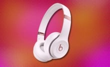 Beats Solo 4 on multicolor background