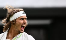 Germany's Alexander Zverev reacts