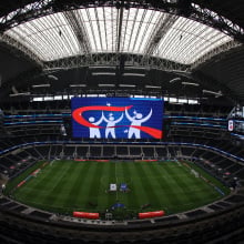 General view inside the AT&T Stadium