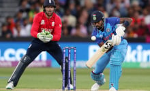 Hardik Pandya of India during the ICC Men's T20 World Cup Semi Final match between India and England