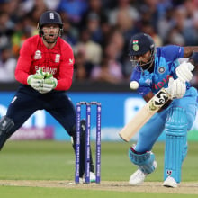 Hardik Pandya of India during the ICC Men's T20 World Cup Semi Final match between India and England