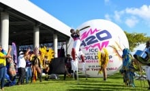 celebrating launch of 100 days to go to start of the ICC Men's T20 World Cup 2024