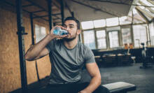 Man working out in the gym