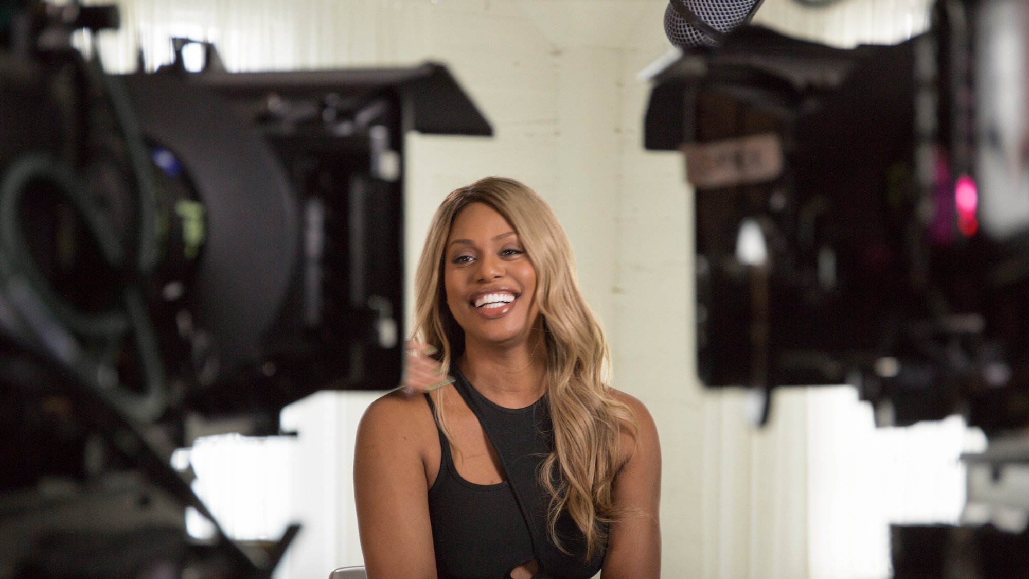 Laverne Cox speaks to the camera in "Disclosure."