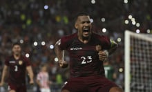 Salomon Rondon celebrates a goal