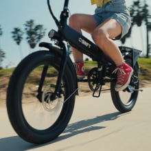 person riding a bike