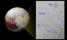 Hills of ice float in Pluto's cold heart