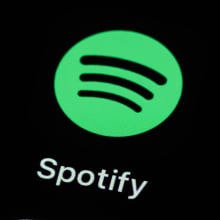 spotify logo on black backdrop