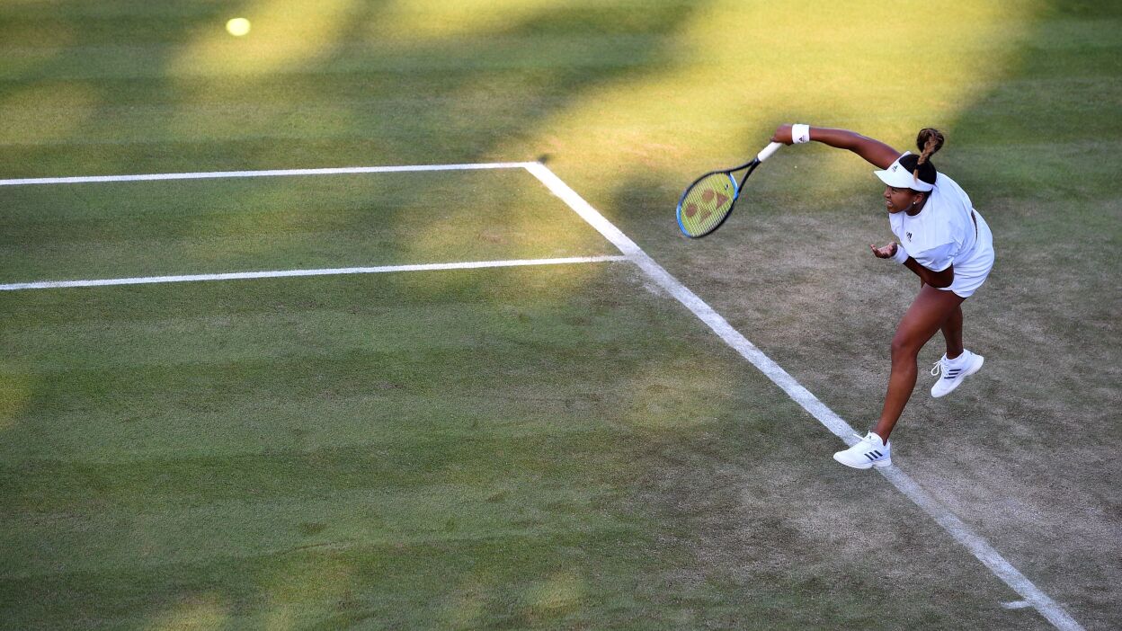 Japan's Naomi Osaka serves