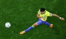  Lucas Paqueta takes a shot for Brazil