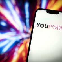 YouPorn logo on phone