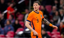 Wout Weghorst of the Netherlands looks on