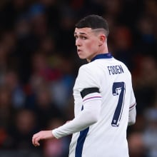 Phil Foden of England during the international friendly match
