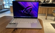 Asus ROG Zephyrus G14 on a table