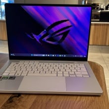 Asus ROG Zephyrus G14 on a table