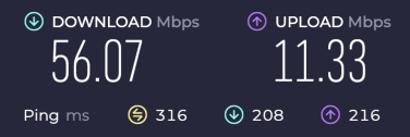 a screenshot of an ookla speedtest