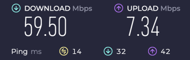 a screenshot of an ookla speedtest