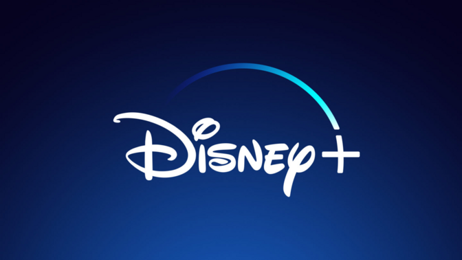 disney+ logo with white font on dark blue background