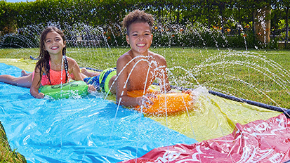 WHAM-O Slip 'N Slide Wave Rider Double Water Slide - 16 ft Long with 2 Boogie Boards