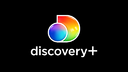 discovery+ logo with rainbow icon and white font on black background