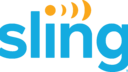 sling logo with blue font and orange icon