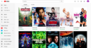 youtube menu with tons of movie options