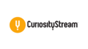 curiositystream logo with orange icon and black font