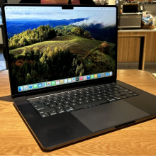 15-inch m3 macbook air on a table in coffee shop