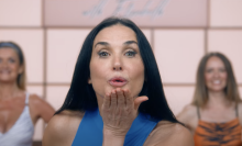 Demi Moore blows a kiss in "The Substance."