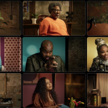 Nine different interviews shown in one frame for "'Black Twitter: A People’s History"