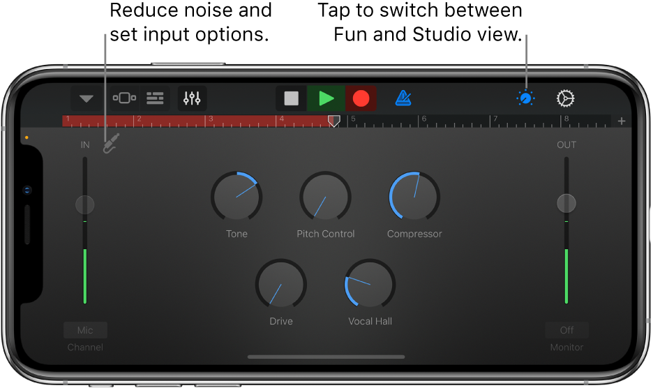 Audio Recorder Studio View