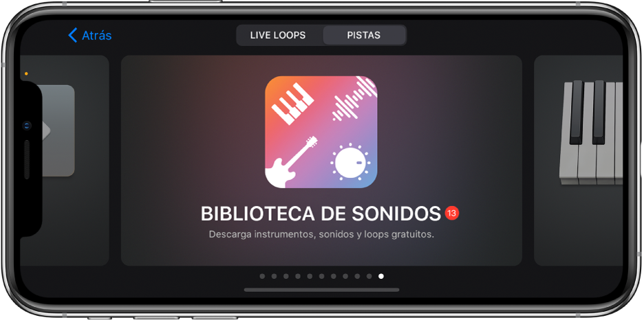 La biblioteca de sonidos en el explorador de sonidos