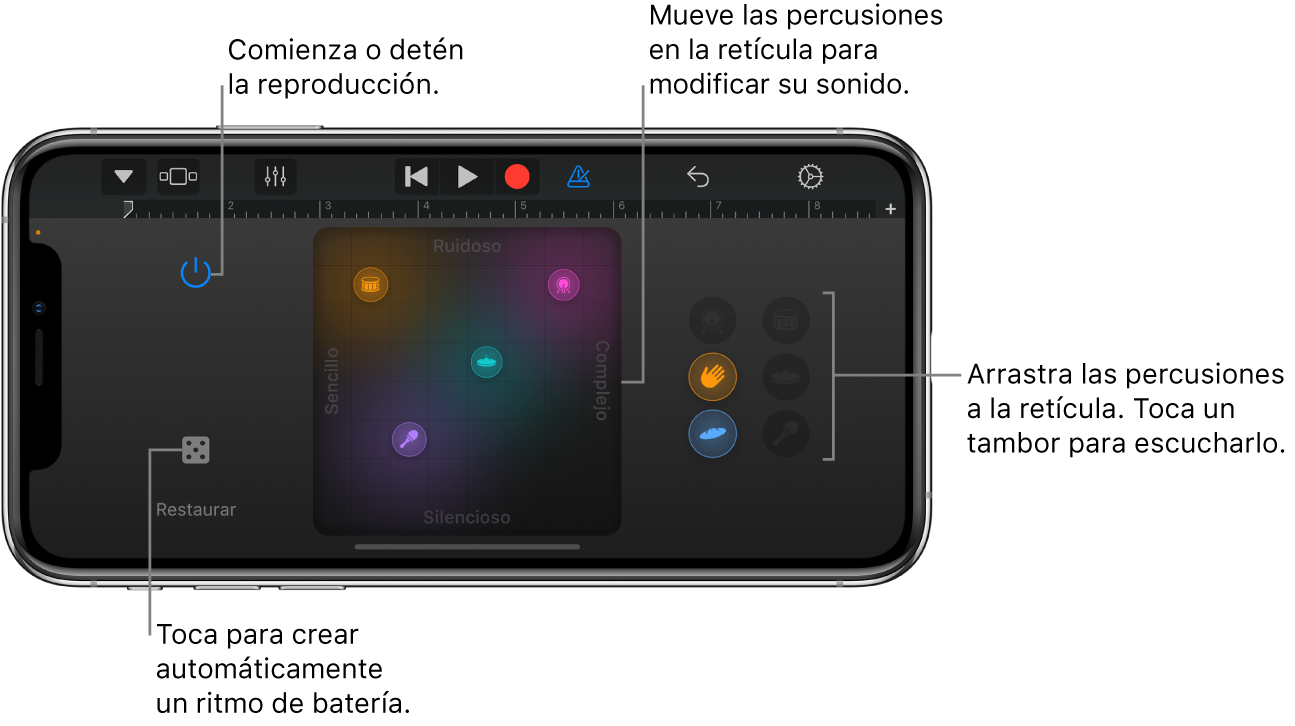 Instrumento táctil Smart Drums