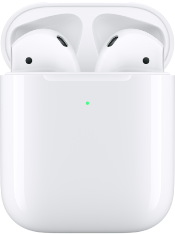 AirPods (generasi pertama) dalam bekas pengecasan.