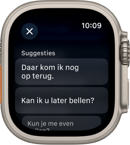 De Mail-app met drie slimme antwoorden.