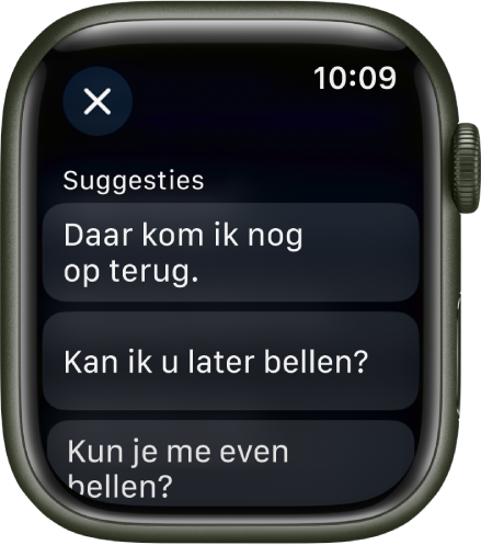 De Mail-app met drie slimme antwoorden.