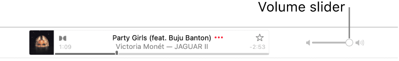 The volume slider.