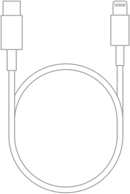 Kablloja USB-C-Lightning.