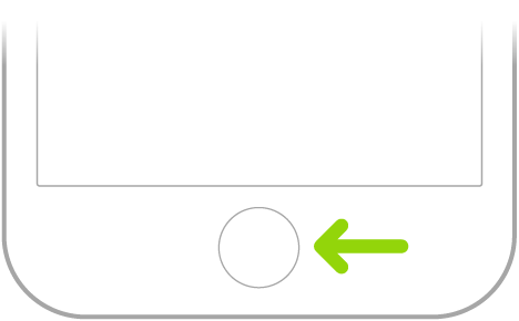 Nút Home (Touch ID) ở cạnh dưới của iPhone.