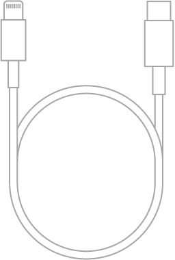 Lightning til USB-C-kablet.