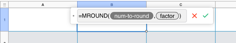 The Formula Editor with the SUM function entered.