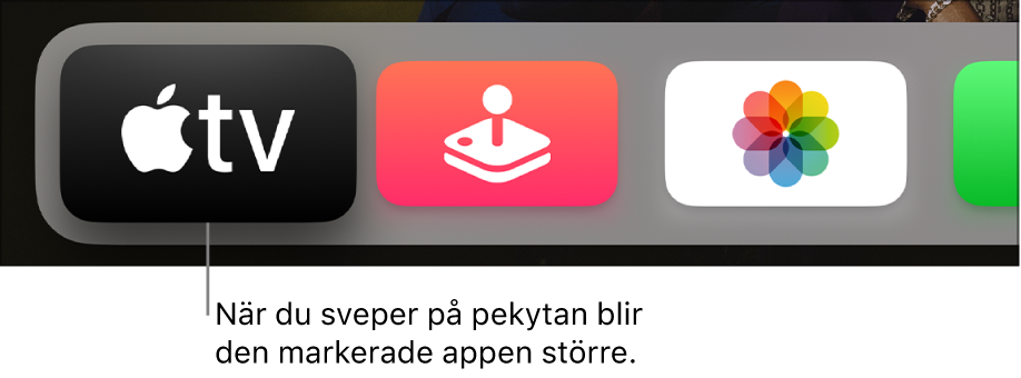 Markerad app på hemskärmen