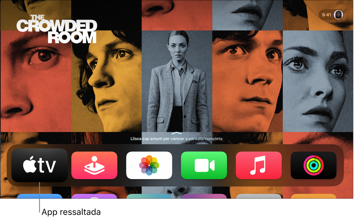 Pantalla d’inici de l’Apple TV