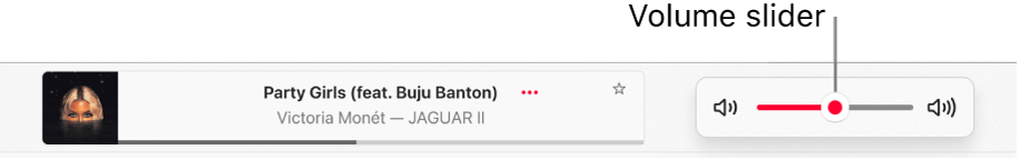 The volume slider.