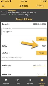 Signals Access Battery Level Percentage 2