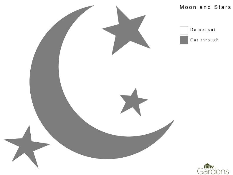 Moon and Stars Pumpkin Carving Pattern