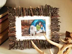 Outdoorsy Picture Frame Lined With Small Twigs