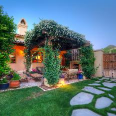 Pavers Lead to Intimate Sitting Area